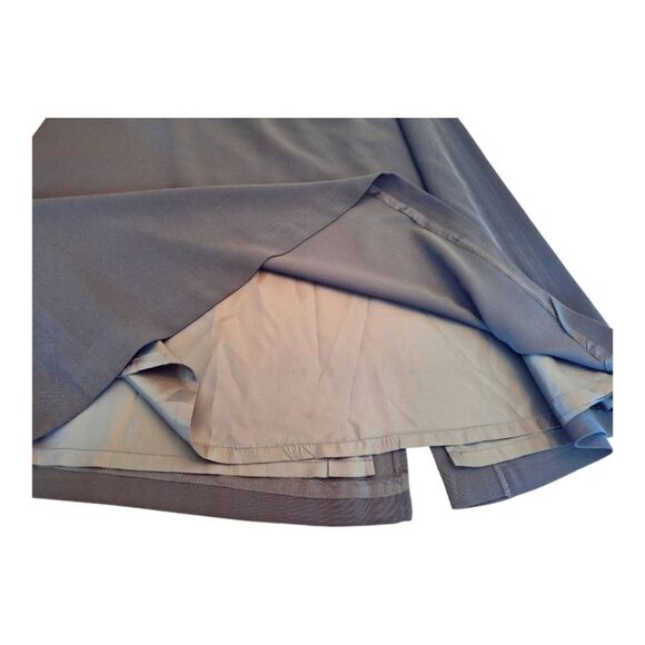 Vtg Lined Black Maxi Skirt Size 14 Crepe A-Line kick vent Signature by Jerell EC - Picture 6 of 9